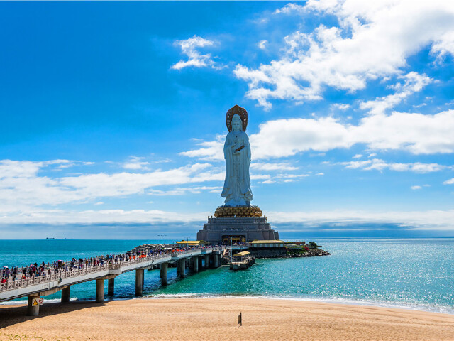 公交车可直达的三亚特色景区:南山